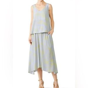 Elk The Label Matching Sentosa Silky Abstract Set Tank (10) Lagenlook Pants M/L.